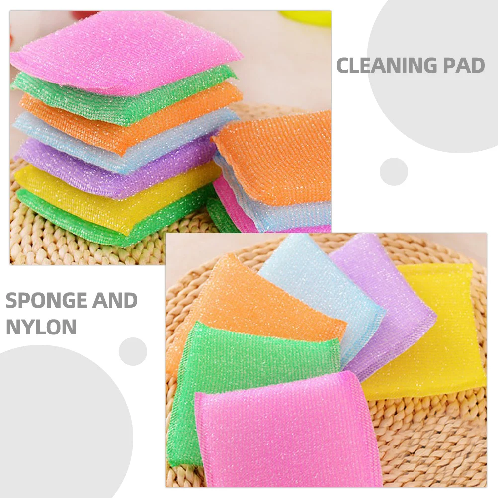 

20Pcs Soft Sponge and Nylon Dish Scrubbers Non Scratch Kitchen Sponges for Daily Use Scrubbers for Dishes Pot Scrubber