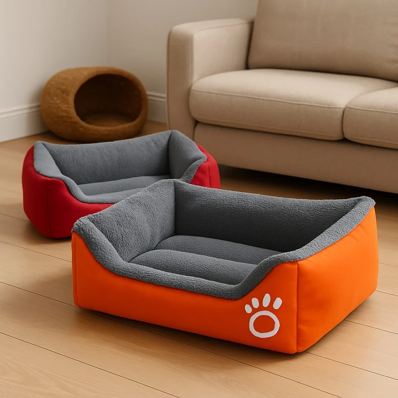 Soft Plush Cushion Bed for Small Pets, Warm Sleep Mat Ideal for Puppies and Cats