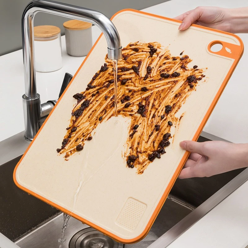 

Wheat Straw Double-Sided Antibacterial Cutting Board Home Kitchen Anti-mildew Anti-slip Plastic Multi-functional Sticky Board
