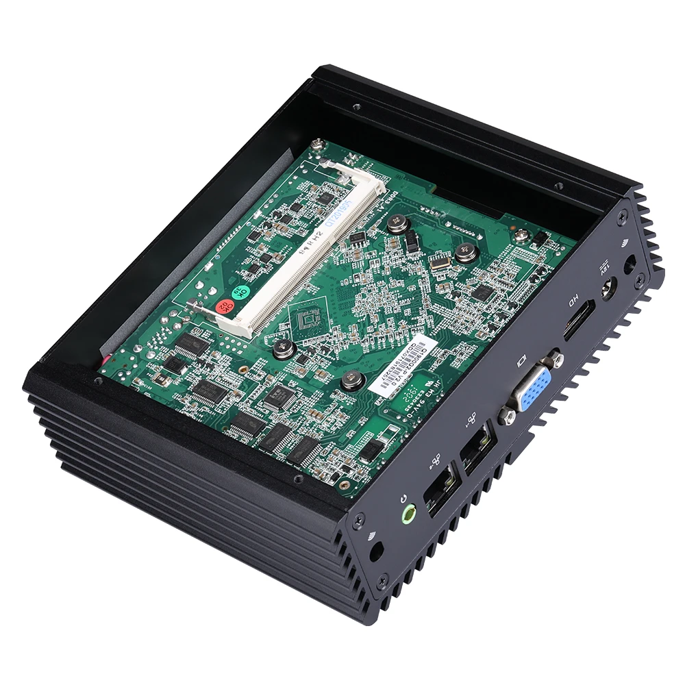 Qotom Mini PC Q190S-CPU Celeron j1900 Quad Core 2,0 GHz/RAM DDR3/SSD MSATA/Doppia LAN/Senza ventola