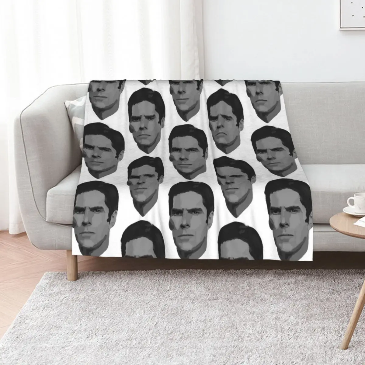 Aaron Hotchner Throw Blanket Sofa Quilt Decorative Sofas Soft funny gift heavy to sleep Cute Plaid Blankets