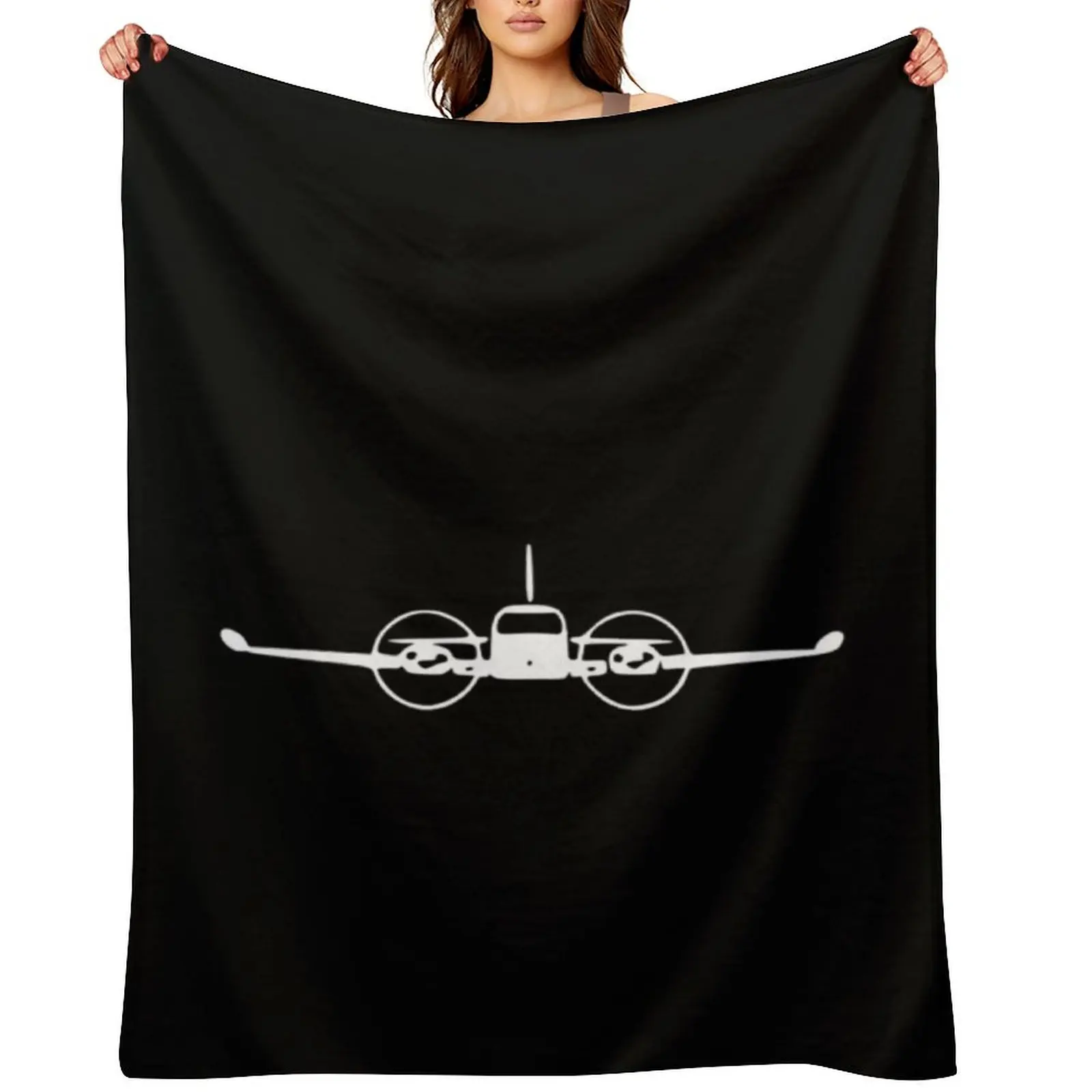 Cessna 310 Twin Engine Airplane T-Shirts Gift For Fans, For Men and Women Throw Blanket Heavy Hair christmas decoration Blankets