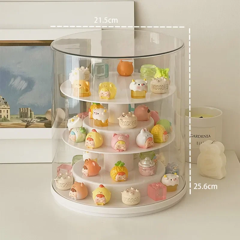 Acrylic Transparent Blind Box Storage Organizer Box Ladder Figure Display Cabinet DIY Mystery Box Display Rack Little Doll Stand
