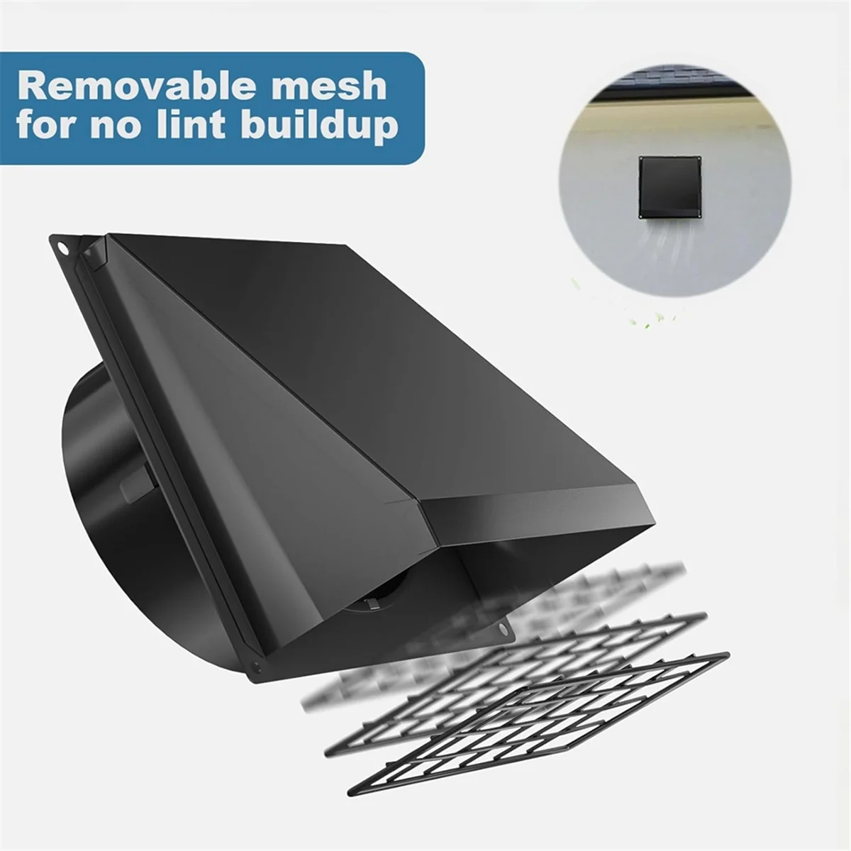 

AA25 4 Inch Dryer Vent Cover Outside with Removable Mesh, Wall Mount Extractor Vent,Ventilation Accessories