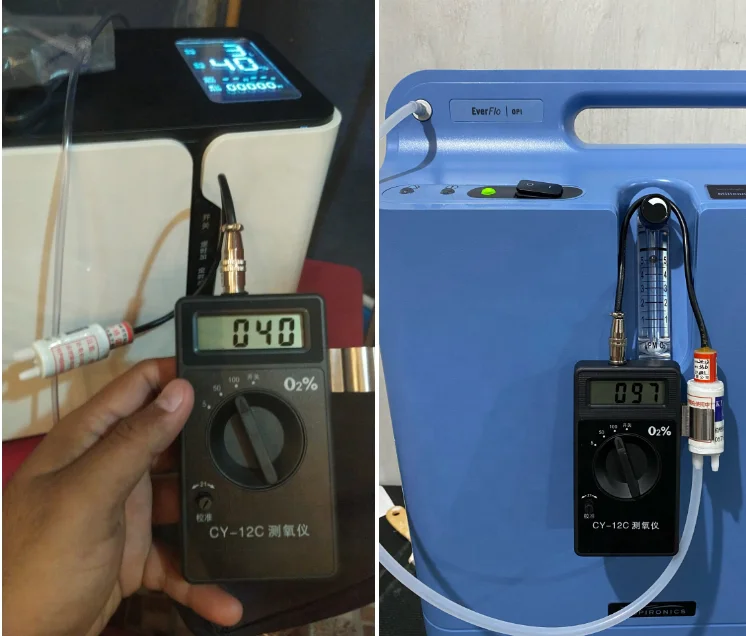 Handheld 0-100%vol Oxygen Purity Tester High Precision 0.01%vol Oxygen Gas Analyzer