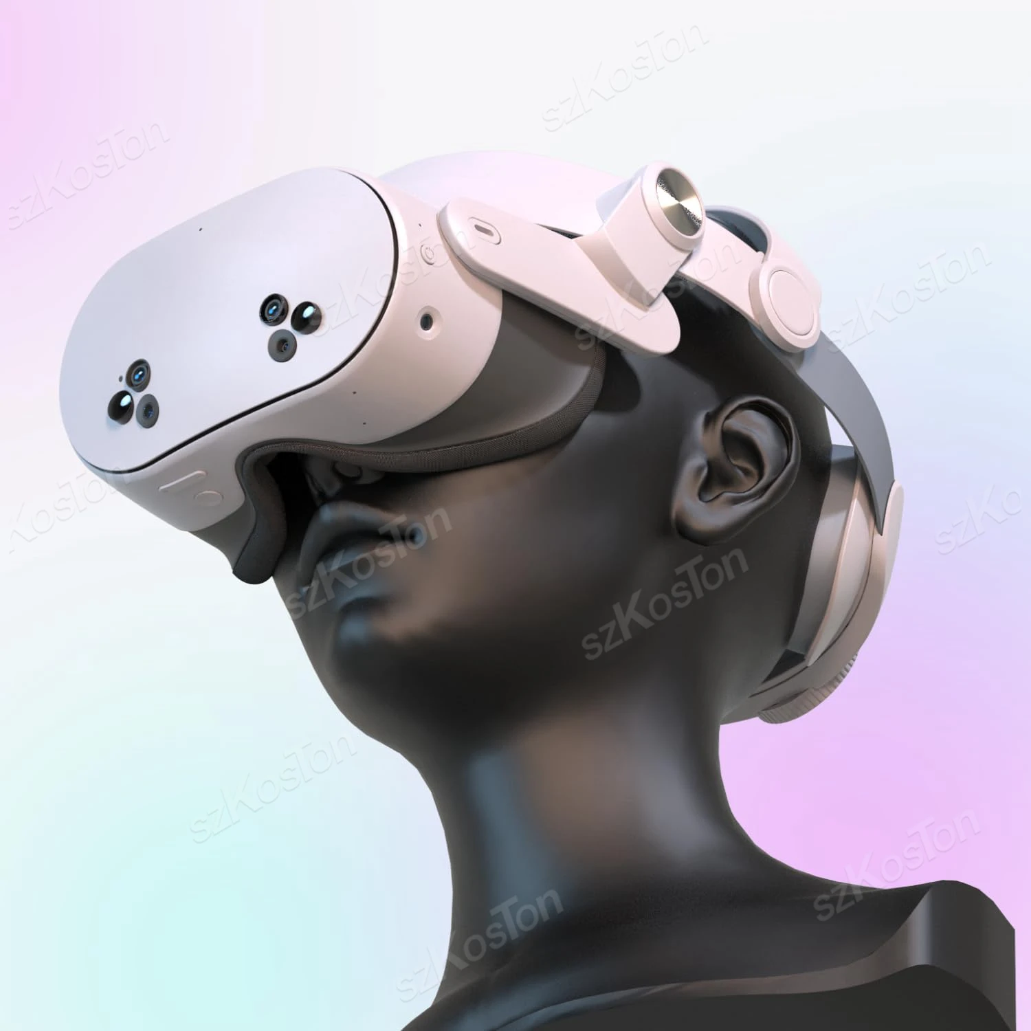 حزام رأس مريح لـ Meta Quest 3S وسماعة رأس VR بديلة قابلة للاستبدال لملحقات Meta Quest3