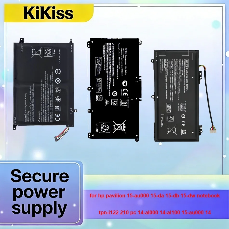 

Battery HT03XL BP02XL DO02XL For HP Pavilion 15-AU000 15-DA 15-DB 15-DW Notebook Tpn-I122 210 PC 14-AL000 14-AL100 15-AU000 14