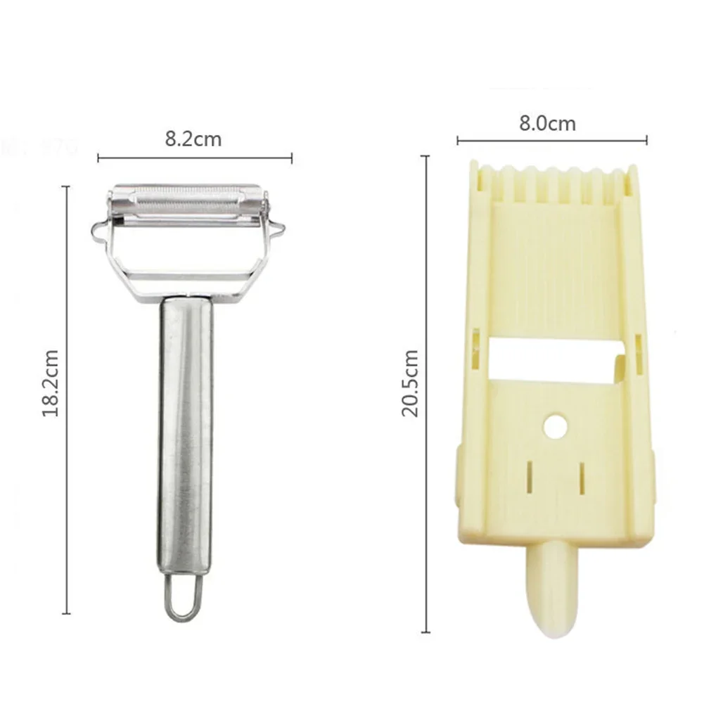 1 قطعة متعددة الوظائف الفولاذ المقاوم للصدأ الفاكهة مقشرة ومبشرة برأسين البطاطس والبطيخ الطائرة