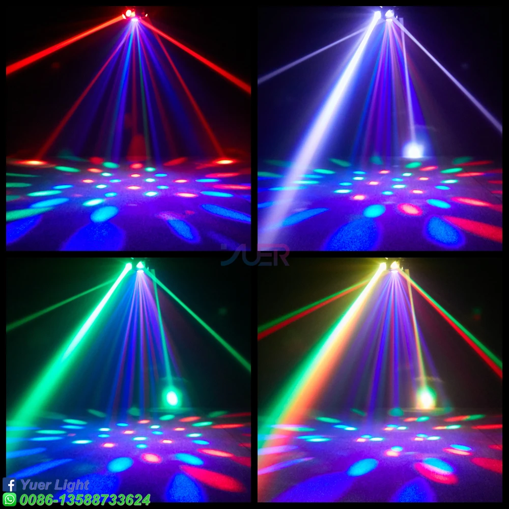 Imagem -06 - Led Feixe de Luz com Padrão em Movimento 4-em1 Dmx Laser Efeitos Estroboscópicos Disco Music Dance Party Iluminação de Palco Rgbw dj Luzes de Cabeça 4-em-1