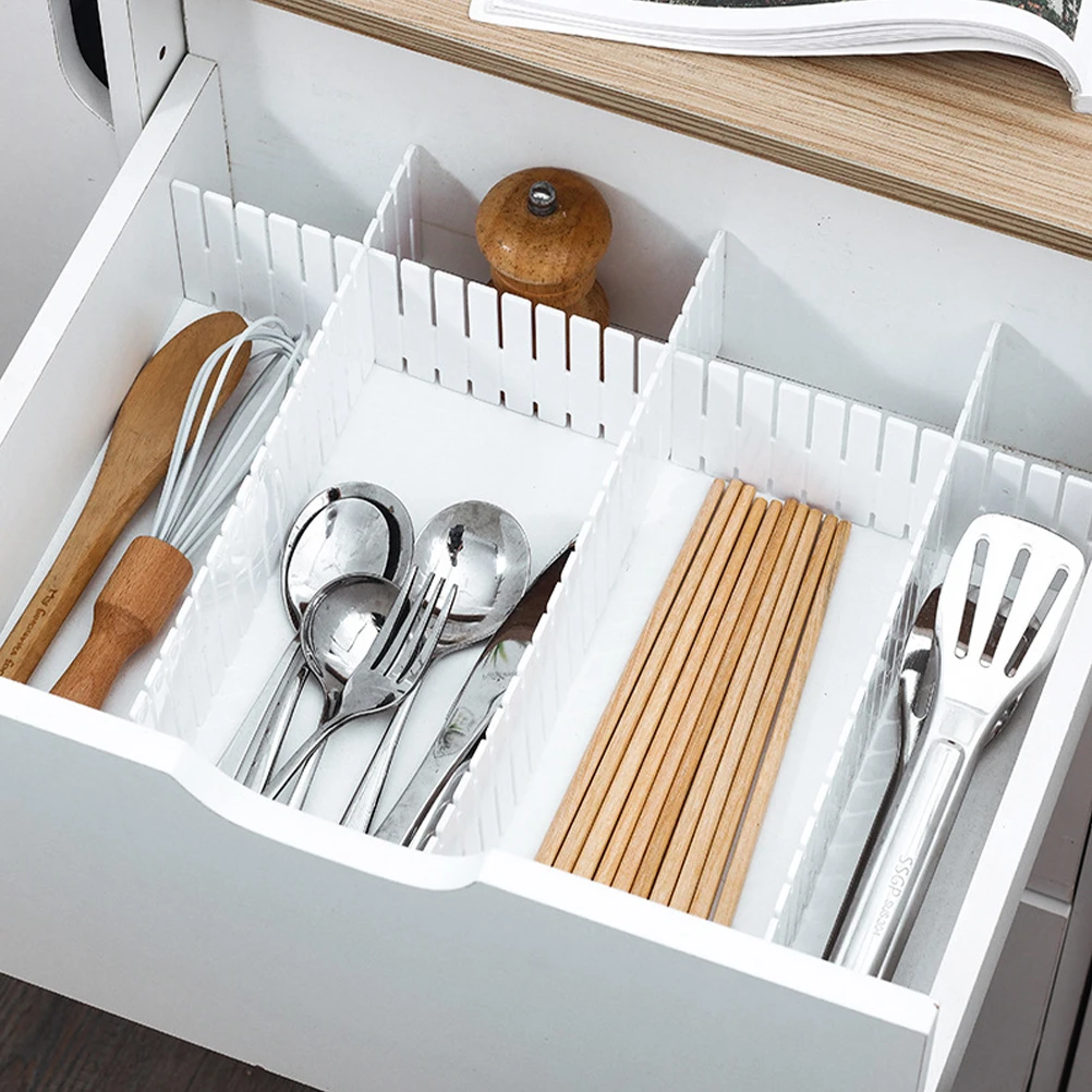 

12pcs Sub-Grid Drawer Dividers Plastic Diy Organizer Adjustable For Home Office Closet Sundries Storage Box Divider