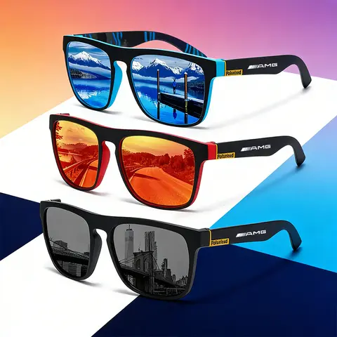 Keyring Men's And Women's Fishing Sun Glasses For Mercedes Benz AMG Brabus Maybach Smart W204 GLC CLA GLK W205 W203 W206 W108