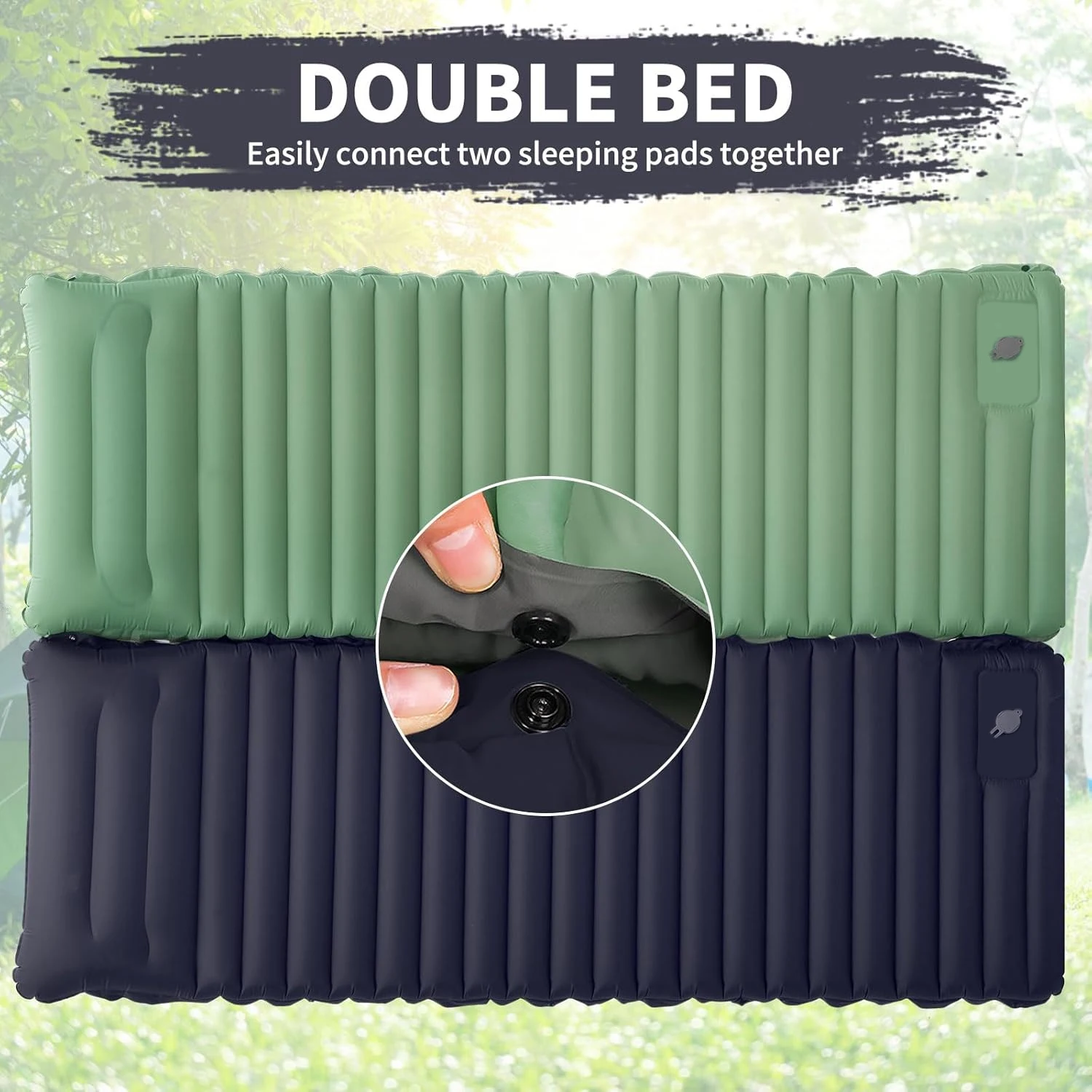 Selbstaufblasende Camping-Luftmatte mit Kissen, Leichte Tragbare Schlafmatte für Outdoor-Wanderungen – Detail 5