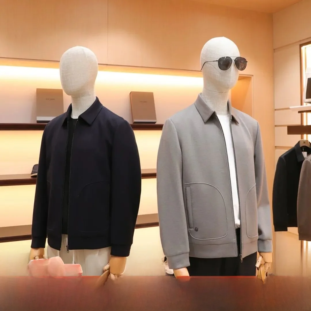 

Italian Luxury Men's Lightweight Busin Wool Blend Jaet Collared Versatile Autumn Faion Casual Loose Fit Multi-ket