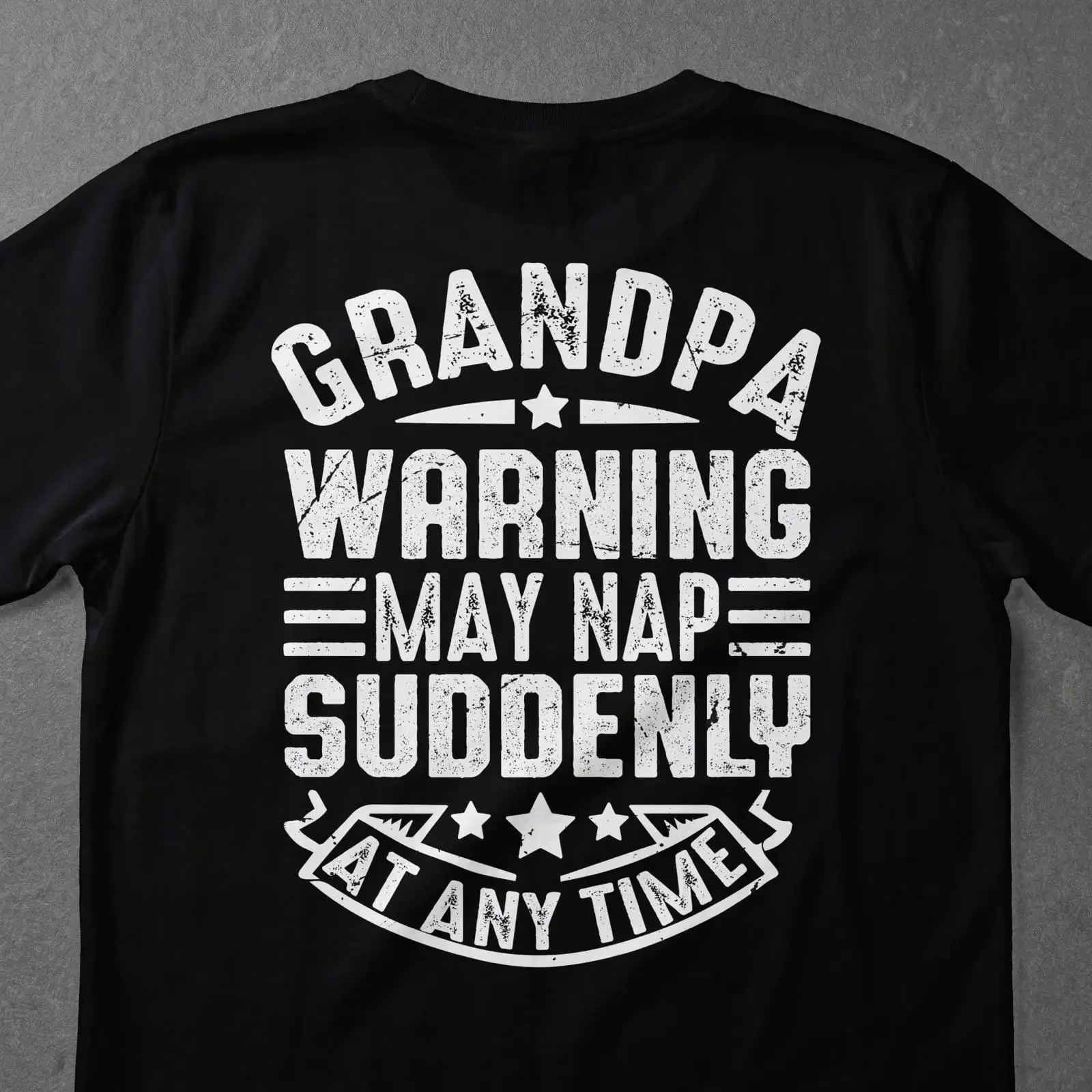 Grandpa Warning May Nap Suddenly At Any Time T Shirt Funny Grandfather Vintage Distressed Father's Day Present vintage Washed