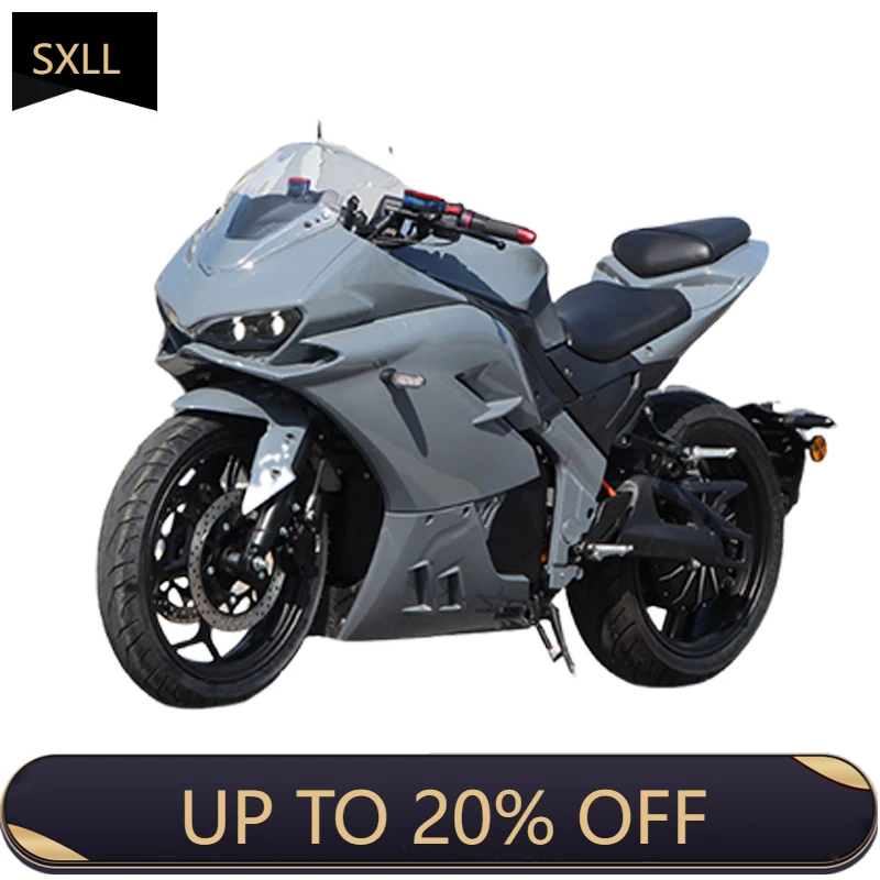 

SXLL Adult two-wheeled electric motorcycle 72V 3000 watt brushless motor 50 km range front and rear disc brakes