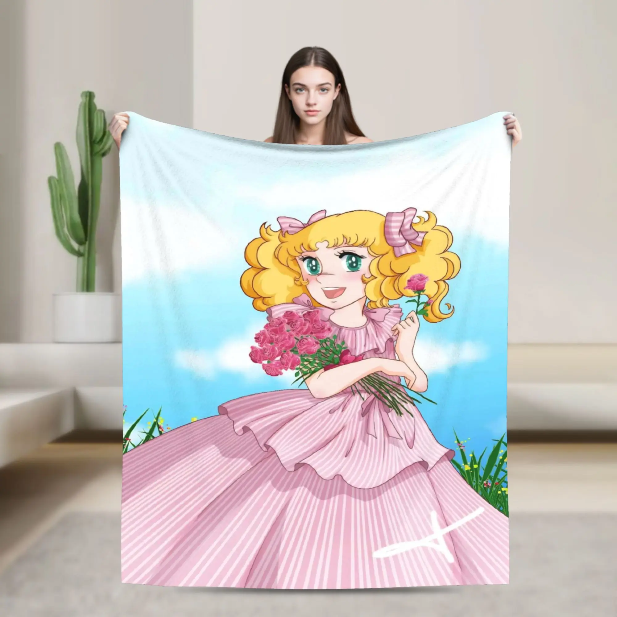 

Candy Candy Manga Blanket Warm Soft Comfortable Plush Throw Blanket For Children Couch Bed Flannel Bedspread Bed Cover