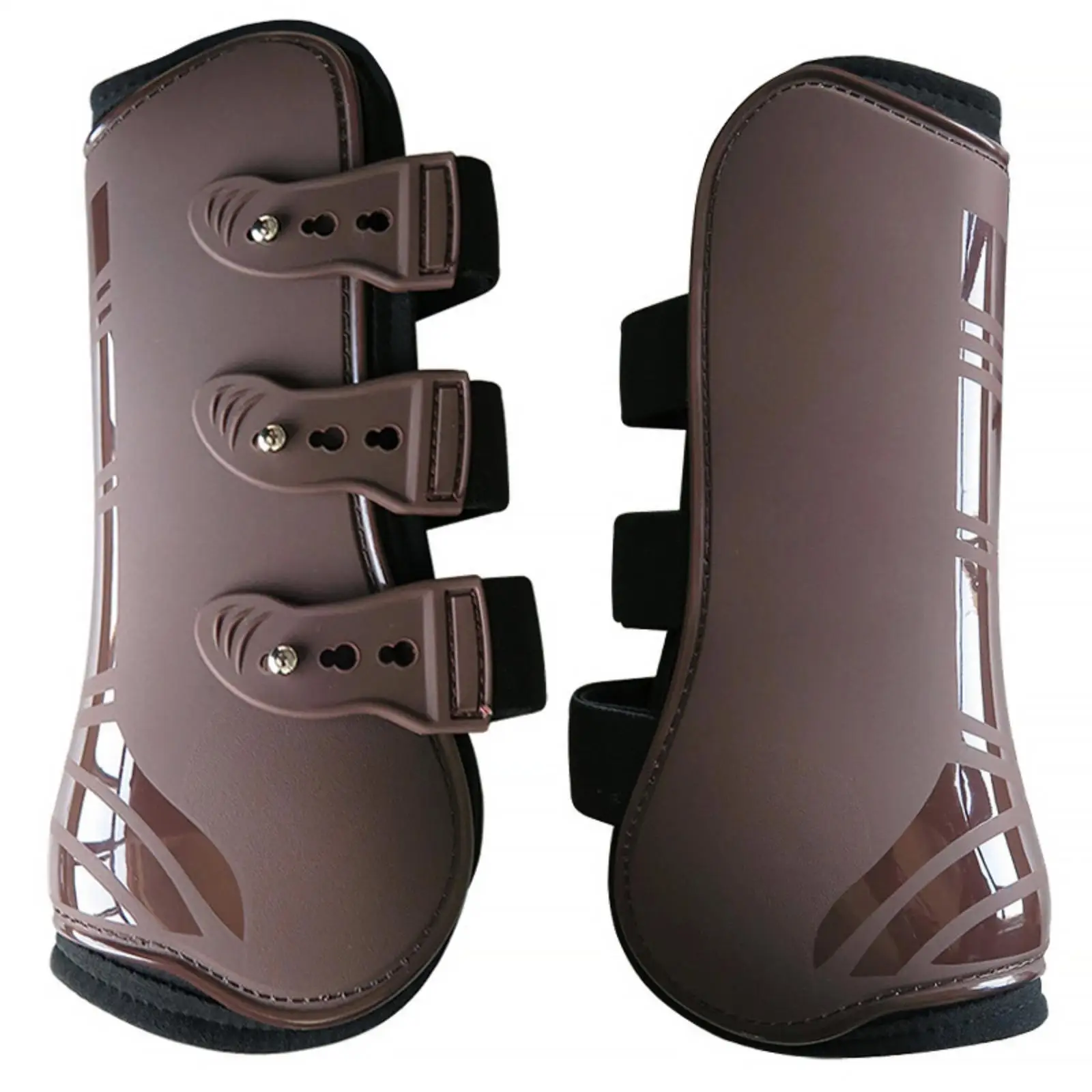 Adjustable Hind Leg Boots | Contoured guarding Cover, Rigid, Horse Fetlock Boots