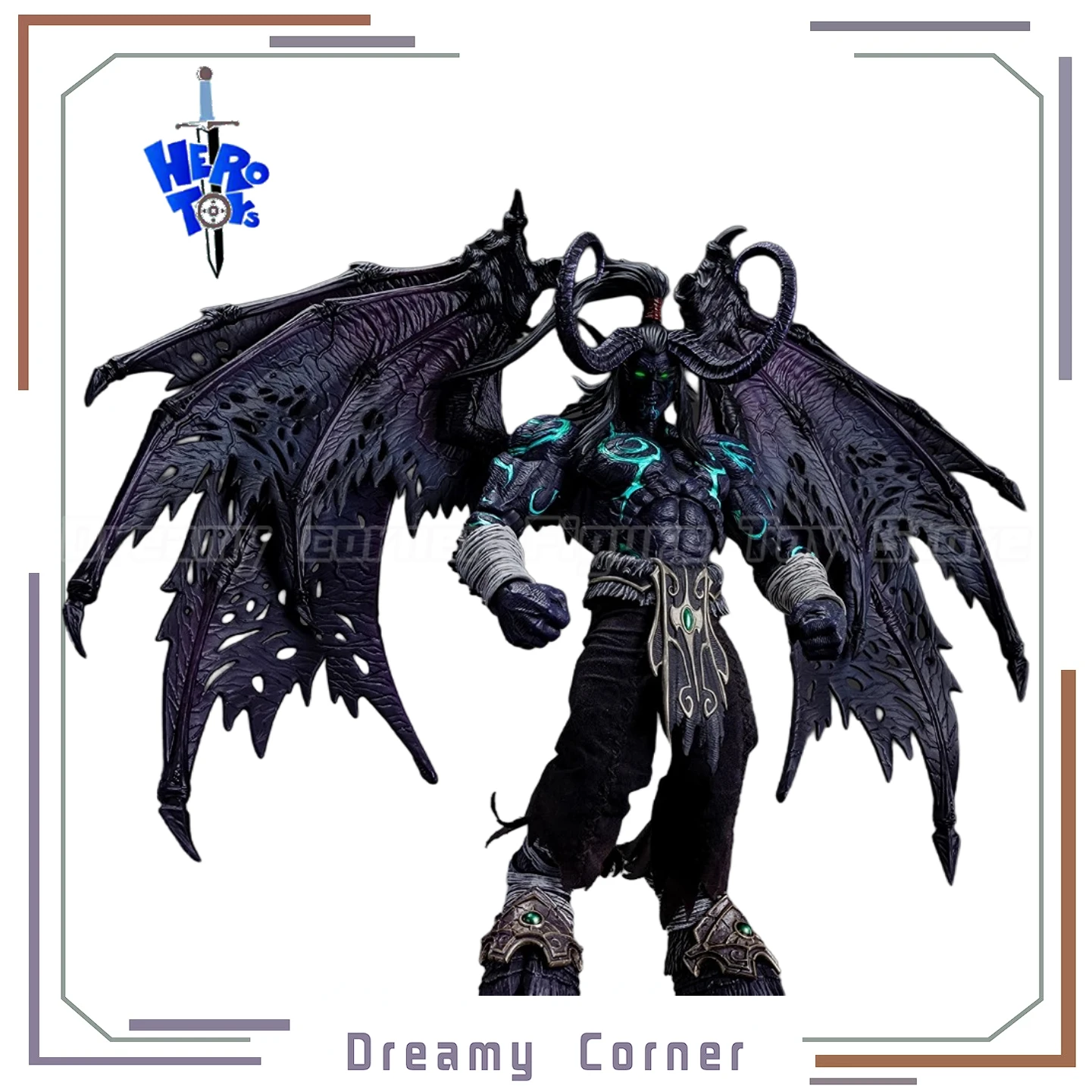 

【В наличии】Оригинальные игрушки-героты Demon Hunter Black Devil Edition Illidan Фигурки игрушек Коллекция моделей Украшения