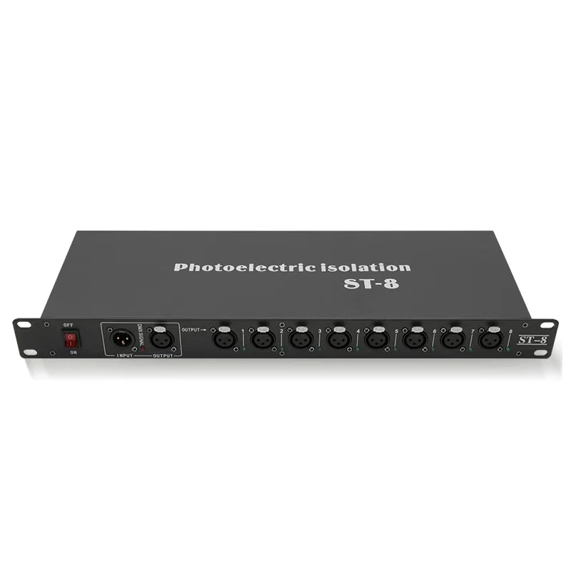 Stage Lighting 4/8 Channel Signal Amplifier Booster Photoelectric Isolation Par Light DMX512 Signal Receiving Transmitter
