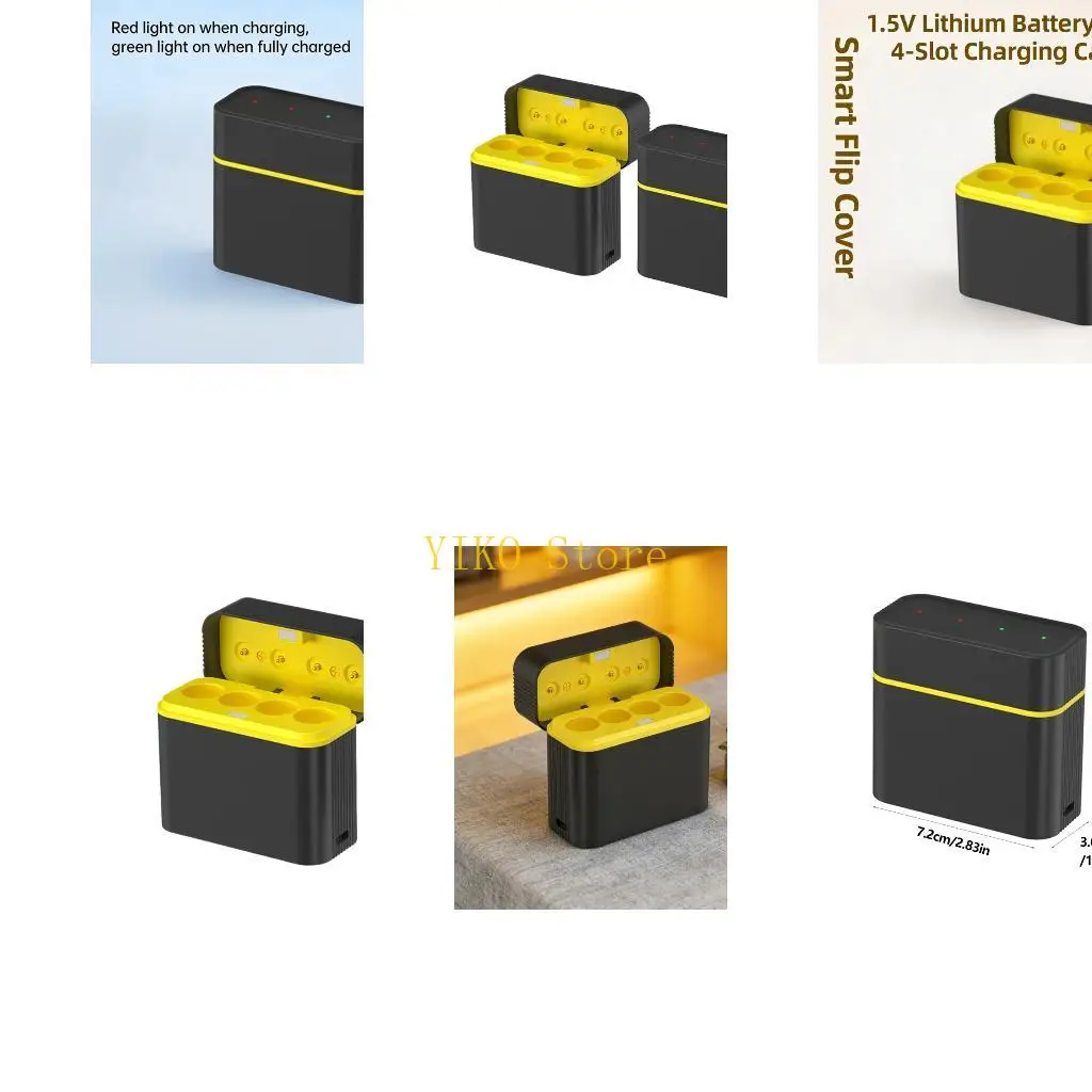 K32C Intelligent Cover Battery Charging For 1.5V 2A Batteries 4 Independent Slot
