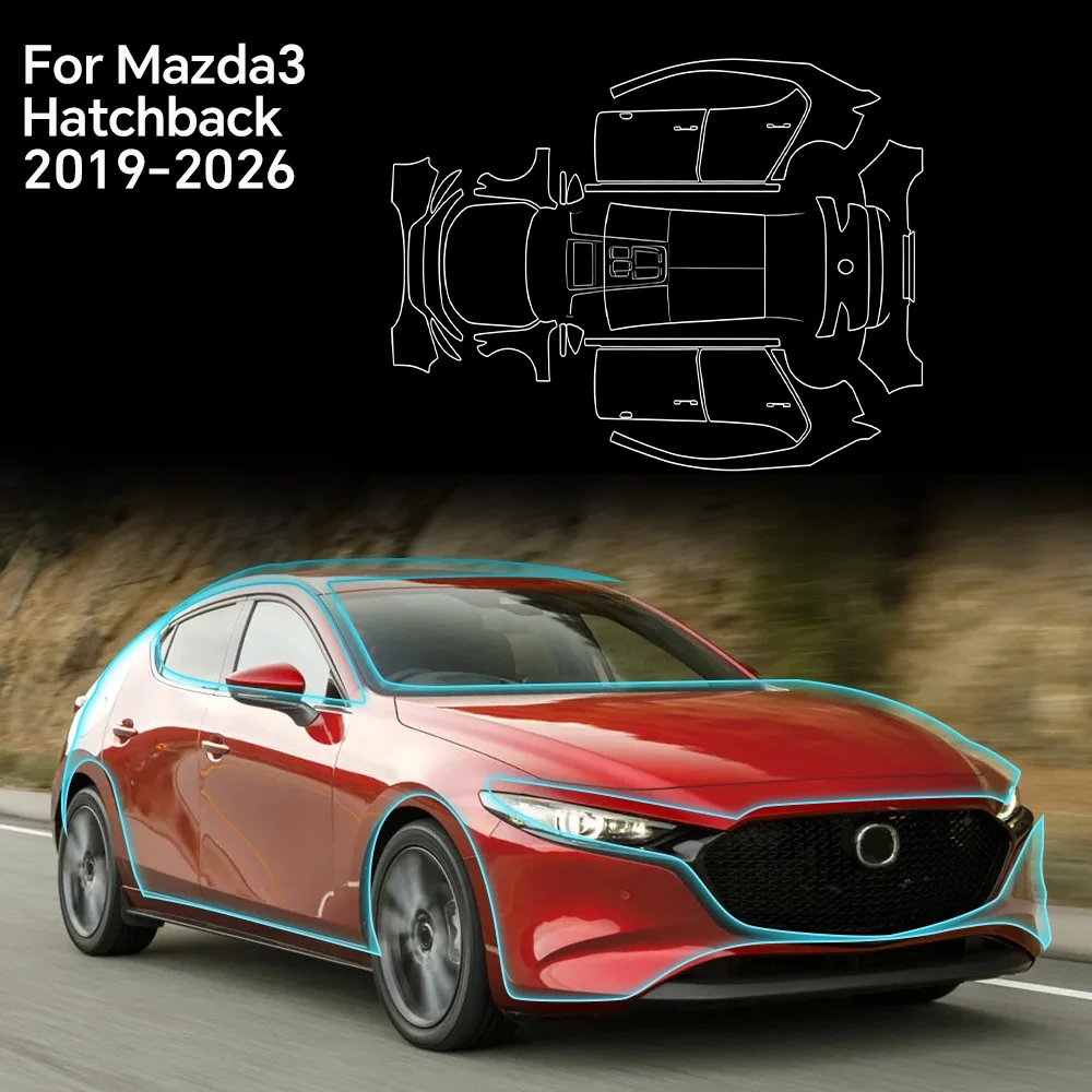PPF Anti-scratch Paint Protection Film For Mazda 3 Hatchback 2019-2026 Pre-cut TPU Car Body Clear Bra Resistant Invisible Cover