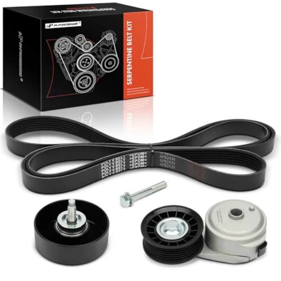

Engine Serpentine Belt Drive Kit Compatible with Chevrolet Silverado 1500 2005-2013, Silverado 1500 Classic, Express 1500 2500