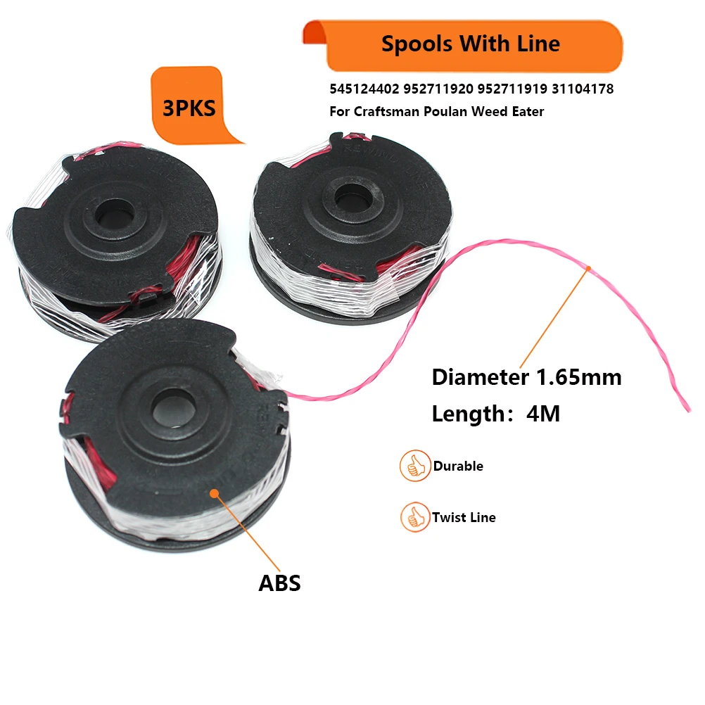 

Spool and Line For Weed Eater Mini Auto (3632033), Twist n Edge (3632063), TNE-600 cordless (3633442) 545124402 952711920