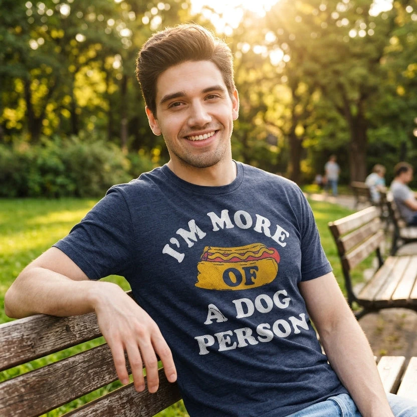 2026 New Funny Hot Dog Slogan Graphic Short Sleeve T Shirt Loose Basic Tee Clean Fit Casual Street Top