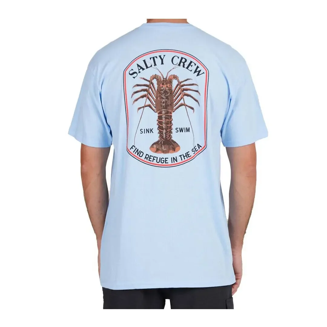 Salty Crew Spiny  T Shirt Light Blue long or short sleeves