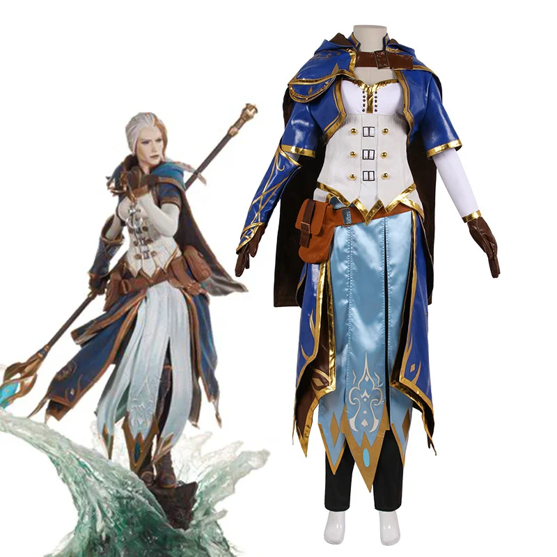 Costume de Cosplay Jaina Proudmoore pour Femme, Uniforme de Combat, Tenues d'Halloween et de Carnaval