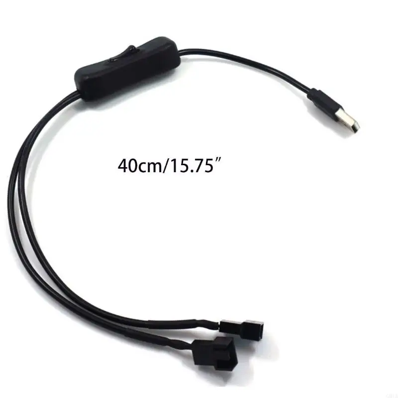 G8TA 40CM / 15.75N INSB a 3 pinos / 4 pinos PWM 5V adaptador mangas USB com mangas USB, com alternância liga / preto