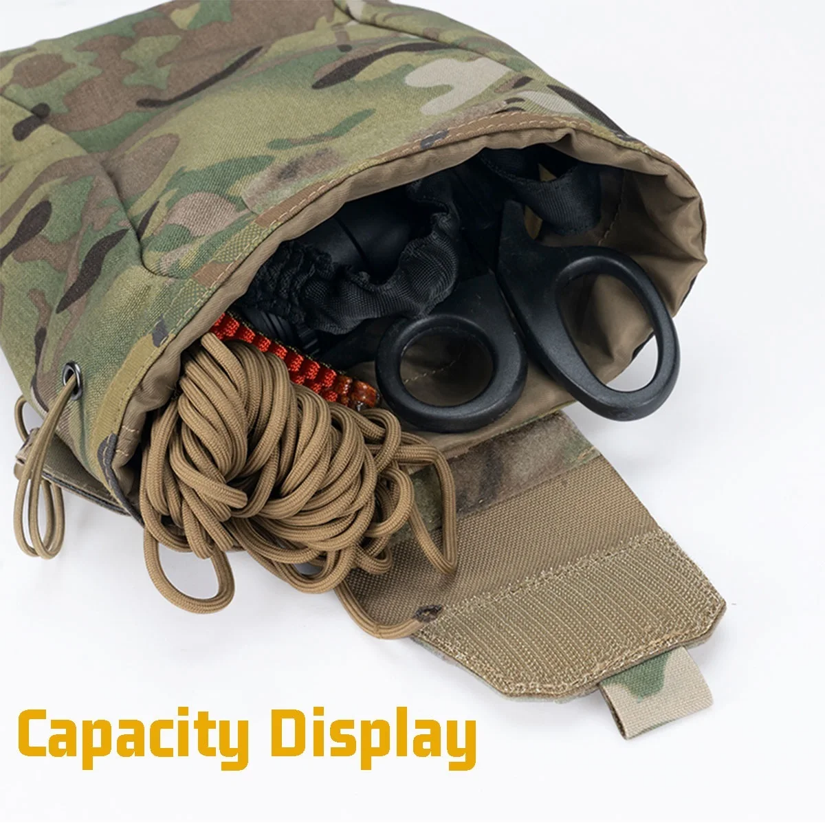 Molle Dump Pouch Roll Up Foldable Recovery Utility Magazine Tool Waist Storage Bag Drawstring Tactical Drop Pouch