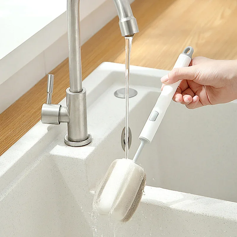طفل كأس زجاجة فرشاة للإزالة الإسفنج المطبخ تنظيف أداة زجاجة تنظيف تنظيف فرشاة #4