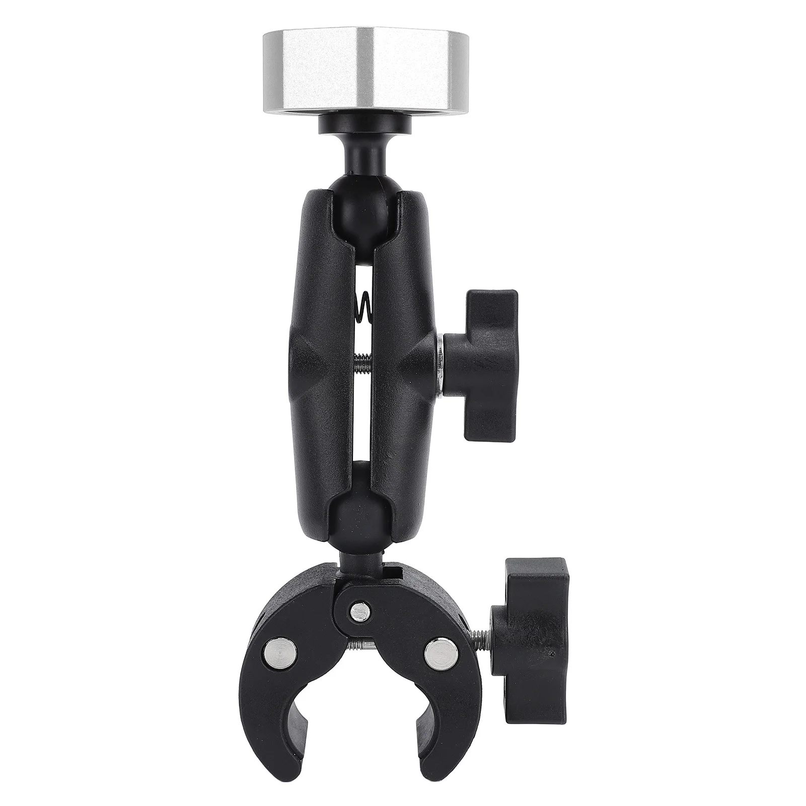 Rv Ladder Mount for Mini ABS Aluminum Alloy Multifunction Adjustable Clamp Mount for Pole RV Trailer Yacht Silver