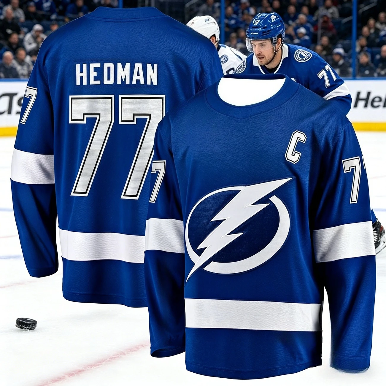 2026 Men's New Ice Hockey Training Suit - Lightning Series 3D Printed Sports Quick-Drying Long-Sleeved T-Shirt Kids