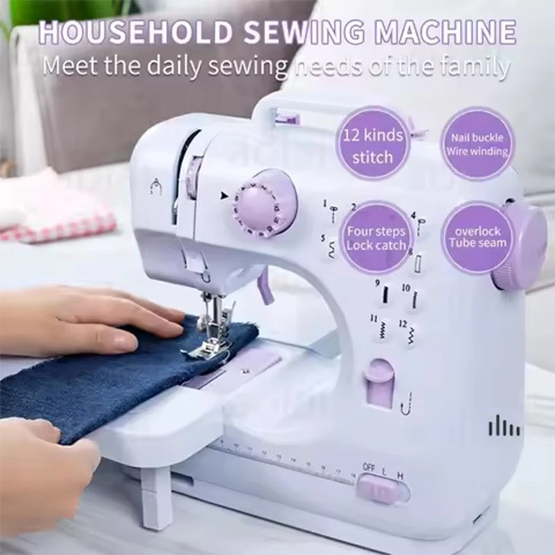 

Upgraded Portable Electric Sewing Machine Set Featuring 12 Stitch Patterns, a Multifunctional Home Sewing Machine for Parents