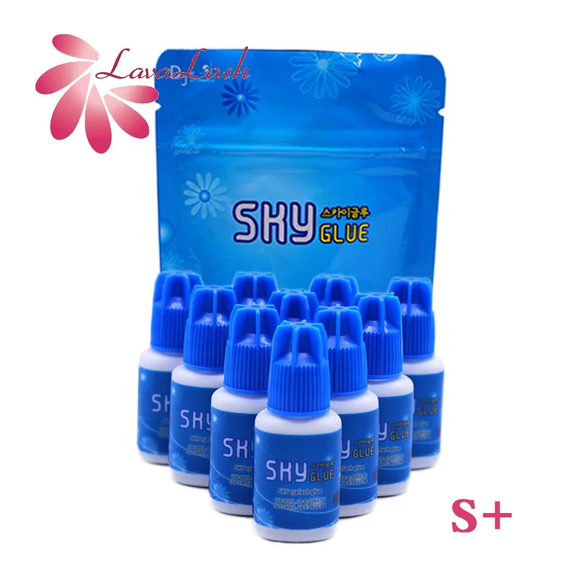 

5ml Korea Sky S+ Glue 1s Fast Dry Strong Eyelash Extension Glue Retention 6-7 Weeks Low Smell No Irritation False Lash Adhesive