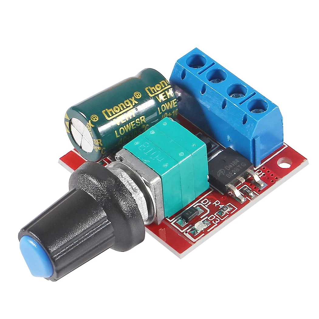 

Mini DC Motor PWM Speed Controller,5A Speed Adjustable Switch Module,Variable Voltage Regulator Dimmer Governor Switching
