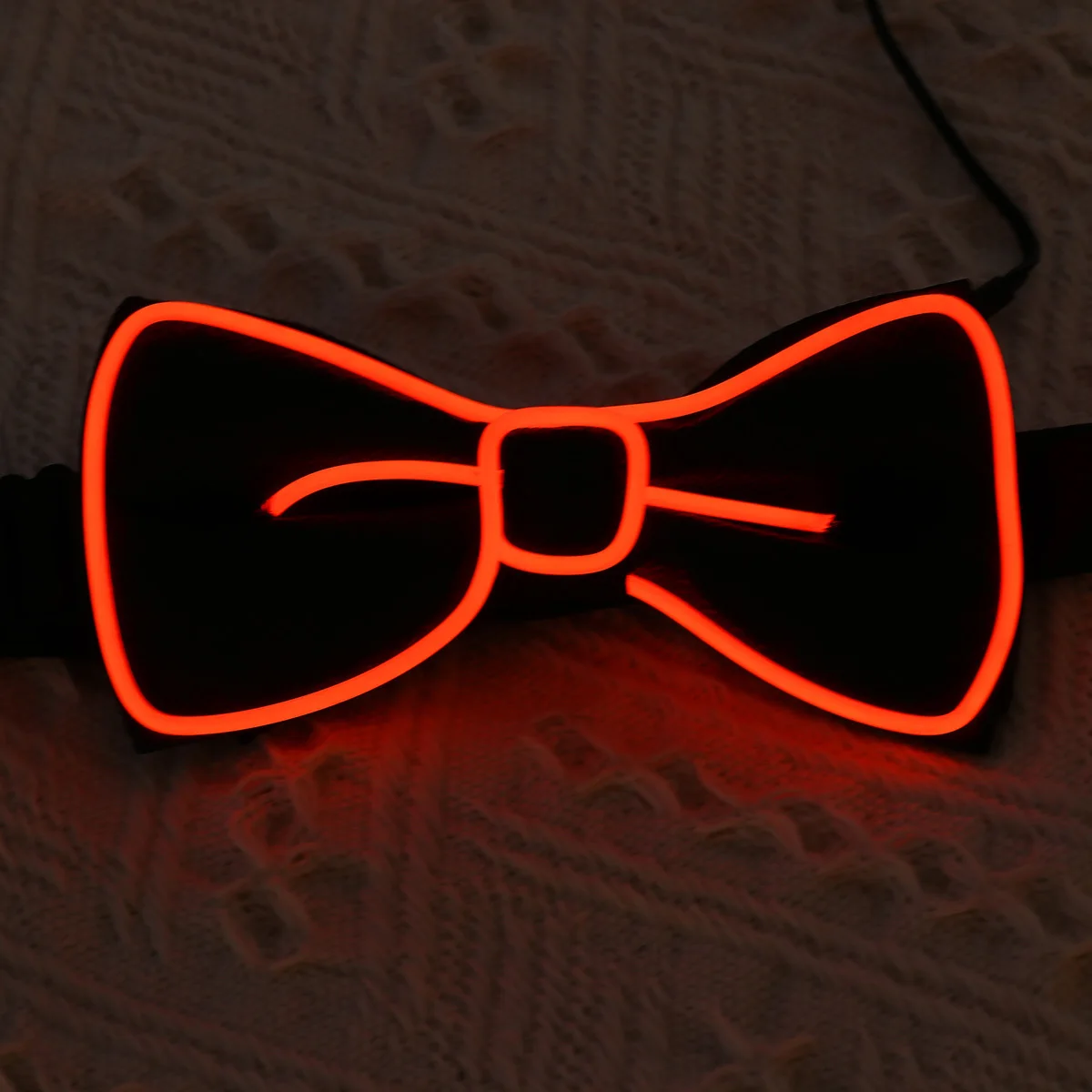 Papillon lampeggiante a LED Rosso incandescente Cravatta per feste Collare per prestazioni Accessorio per costume cosplay Decorazione di Halloween Regalo per festival