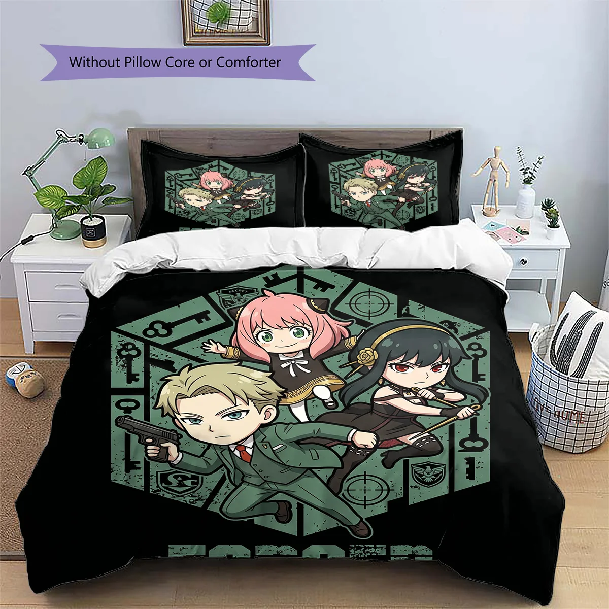 SPY×FAMILY Anime Flair Designed Pillowcase & Duvet Cover Set | Bedroom Decor | Ideal Gift for Anime Enthusiasts YUN6511