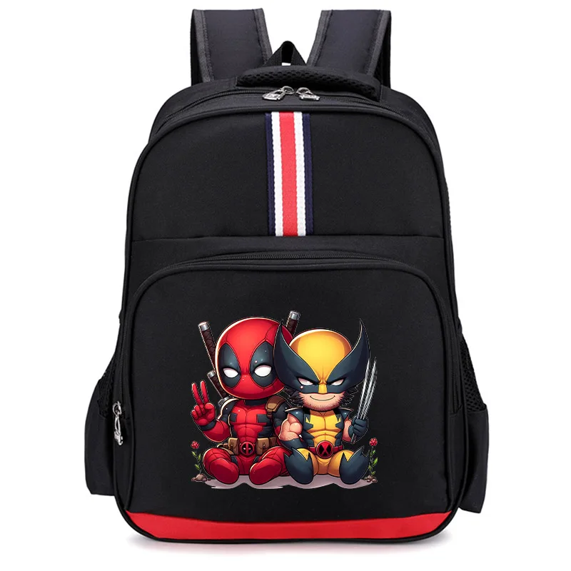 Deadpool Wolverine Kids Backpack Disney Marvel Heroes Cartoon Back School Boy Student School Bag Teenager Knapsack Birthday Gift