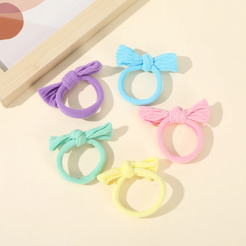 5PCS/set Hair Rubber Bands Girls Elastic Korean Hair Tie Gum Scrunchies Fashion Women Ladies Ponytail Hair Ropes Accessories