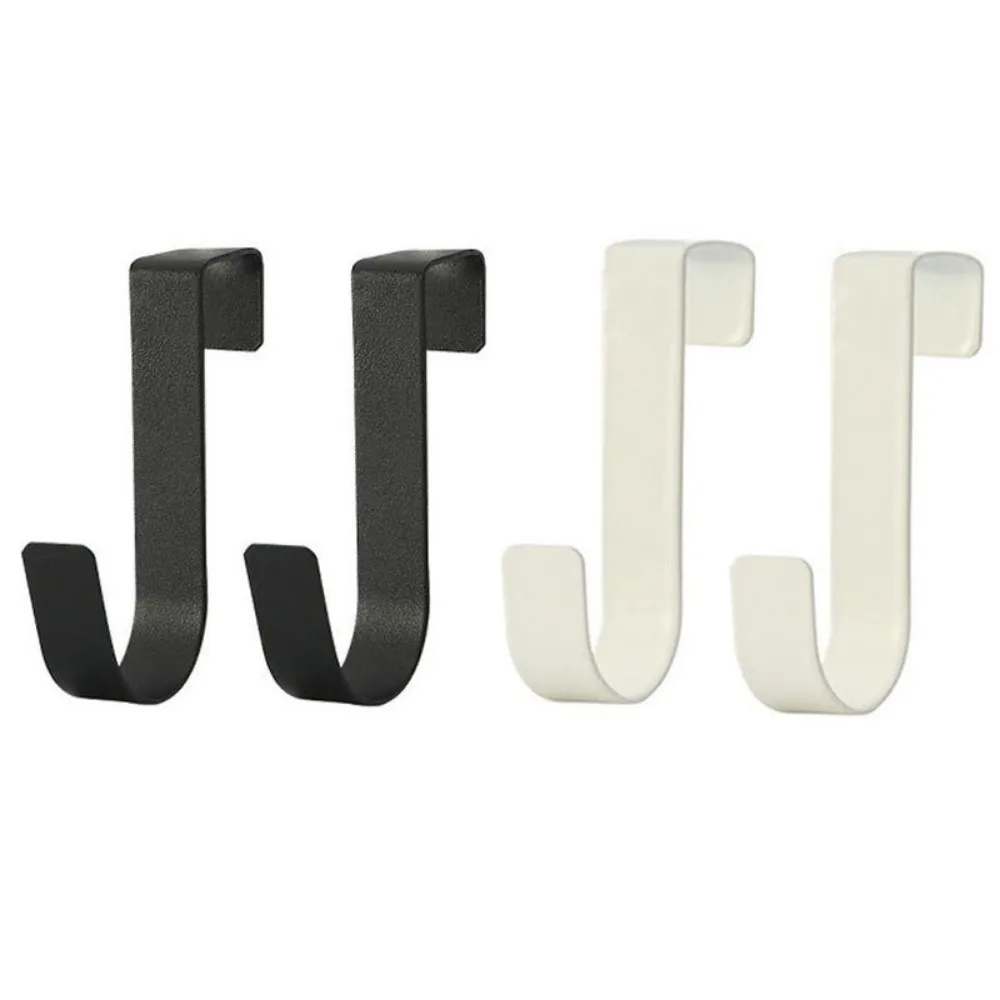 

4Pcs Hole Free S-Shaped Stainless Steel Hook Multi-functional Durable Door Back Storage Rack Simple Cabinet Door Hanging Rack