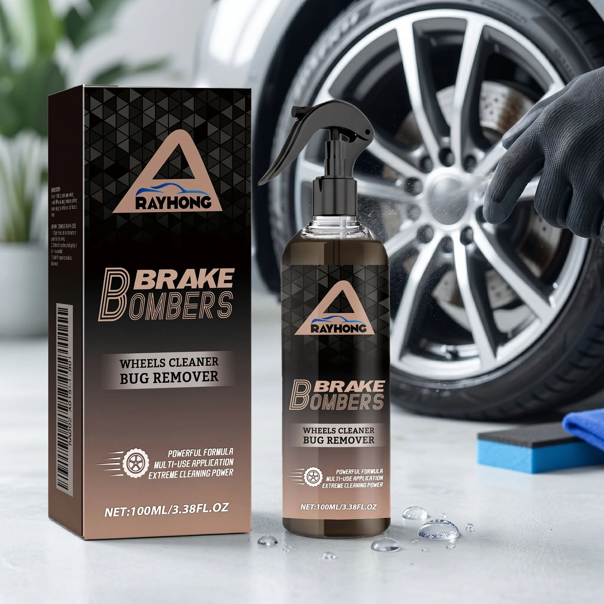 Car Wheel Cleaner Liquid Reduces Brake Noises Alloy Rims Maintenance Dust Dissolves Anti-Corrosion Multi-purpose Cleaning Spray