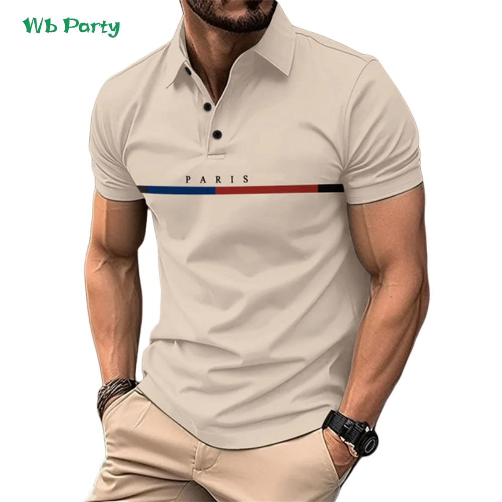 Men's Top Polo Summer Sports Men's Short Sleeved Fashion Oversized Breathable Men's Clothing Polo Trend Versatile Men's T-Shirt