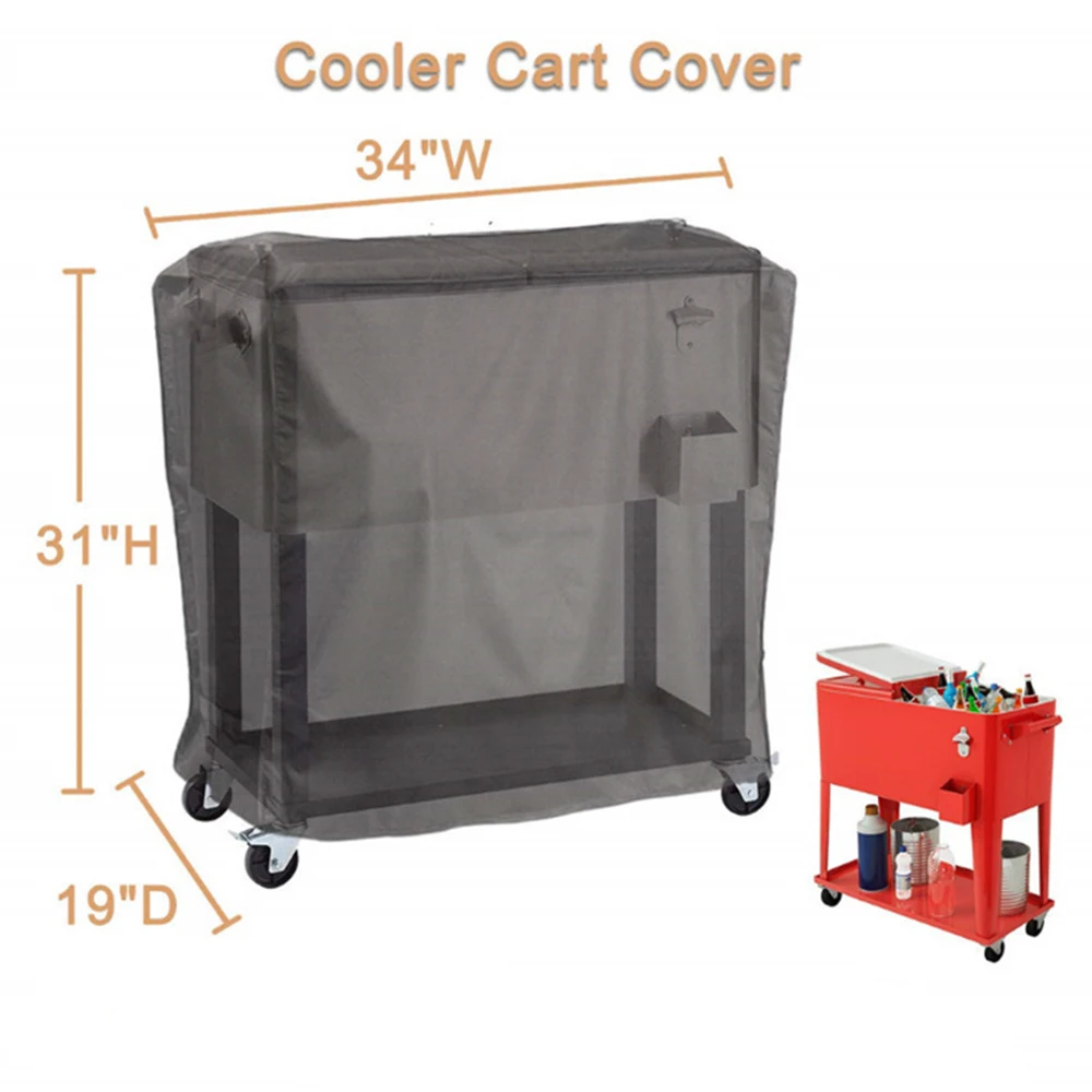 

Protective Outdoor Cooler Cover for 80 Quart Rolling Coolers Waterproof Fabric with Seam Sealed Edges for Dust and Water Defense