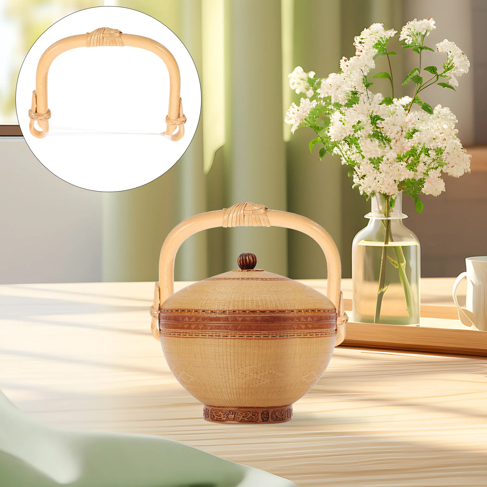 

Teapot Bamboo Handle Grip Tea Pot Handle Replacement Tea Kettle Handle Teapot Supplies teapot handle bamboo