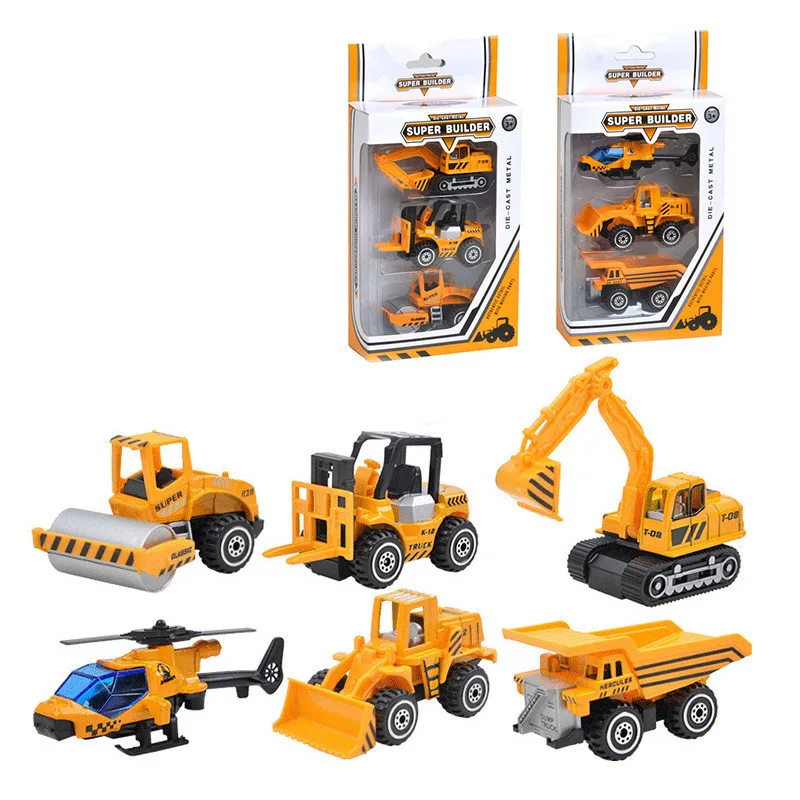 

1:64 alloy engineering vehicle set toy,original packaging excavator dumper,Simulation children's toys,wholesale