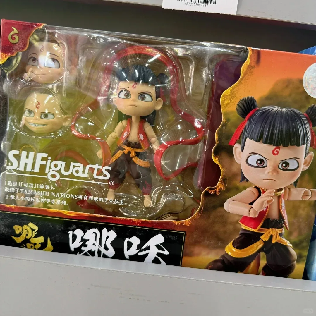 Bandai Genuine Original S.H.Figuarts Nezha Birth Of The Demon Child Ao Bing Collectible Anime Action Figure Toys Gifts