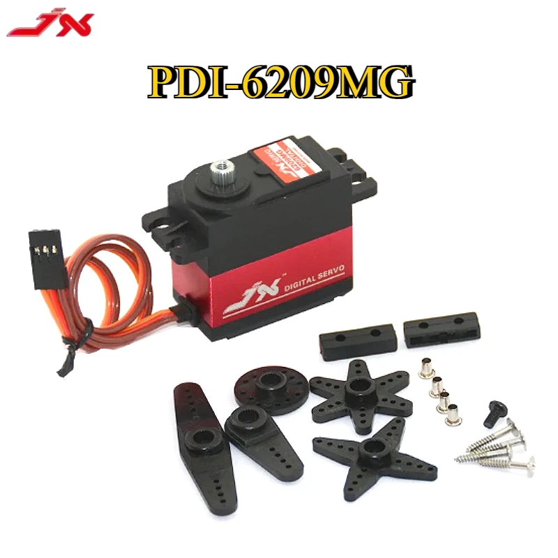 JX PDI-6209MG 4.8V-6V 9.35 كجم أجهزة رقمية - 0.13 ثانية/60، ميتال جير، علبة ألومنيوم لسيارة RC 1/10 #2